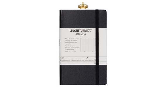 Leuchtturm A6 address book pocket black