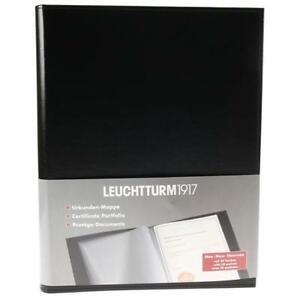 Leuchtturm certificate portfolio black 20 pockets