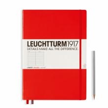 Leuchtturm A4+ Master Classic Red Ruled Hardcover Notebook