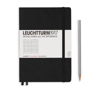 Leuchtturm A5 Medium Black Squared Softcover Notebook 