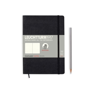 Leuchtturm A5 Medium Black Dotted Softcover Notebook 