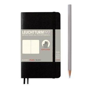 Leuchtturm A6 pocket black plain softcover notebook