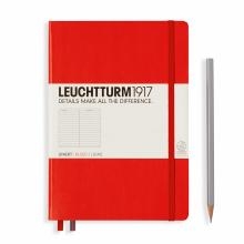 Leuchtturm A5 Medium Red Ruled Hardcover Notebook 