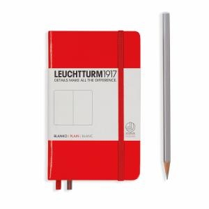 Leuchtturm A6 Pocket Red Plain Hardcover Notebook