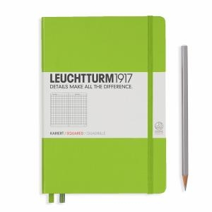 Leuchhturm A5 Medium Lime Squared Hardcover Notebook 