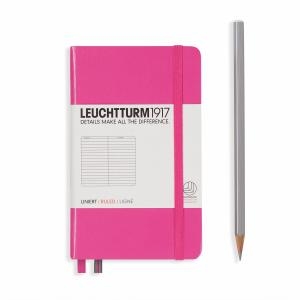 Leuchtturm A6 Pocket Pink Ruled Hardcover Notebook