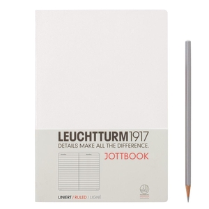 Leuchtturm A5 jottbook medium white ruled softcover notebook