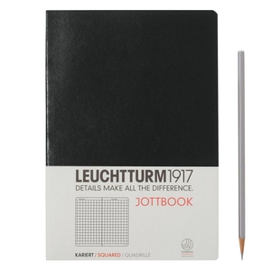 Leuchtturm A5 jottbook medium black squared softcover notebook