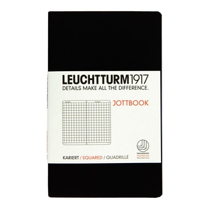 Leuchtturm A6 pocket black squared jottbook softcover notebook