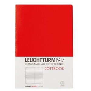 Leuchtturm A5 jottbook medium red ruled softcover notebook