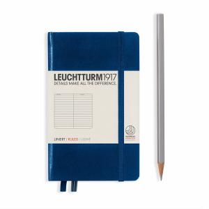 Leuchtturm A6 Pocket Navy Ruled Hardcover Notebook