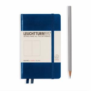 Leuchtturm A6 Pocket Navy Plain Hardcover Notebook