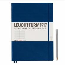 Leuchtturm A4+ Master Slim Navy Ruled Hardcover Notebook 