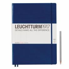 Leuchtturm A4+ Master Slim Navy Plain Hardcover Notebook 