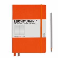 Leuchtturm A5 Medium Orange Ruled Hardcover Notebook 