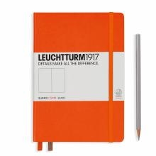 Leuchtturm A5 Medium Orange Plain Hardcover Notebook 