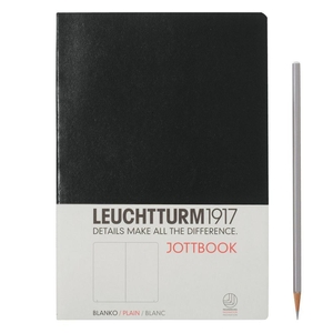 Leuchtturm A5 jottbook medium black plain softcover notebook