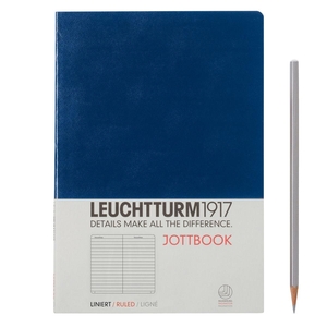 Leuchtturm A5 jottbook medium navy ruled softcover notebook
