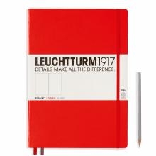 Leuchtturm A4+ Master Slim Red Plain Hardcover Notebook 