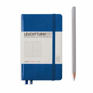 Leuchtturm A6 Pocket Royal Blue Ruled Hardcover Notebook