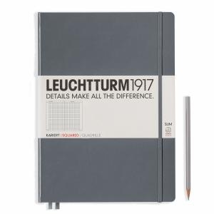 Leuchtturm A4+ Master Slim Anthracite Squared Hardcover Notebook