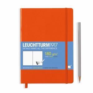 Leuchtturm A5 Sketch Book Medium Orange Hardcover 
