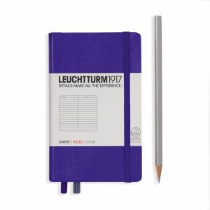 Leuchtturm A6 Pocket Purple Ruled Hardcover Notebook