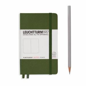 Leuchtturm A6 Pocket Army Plain Hardcover Notebook 