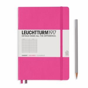 Leuchtturm A5 Medium New Pink Squared Hardcover Notebook 