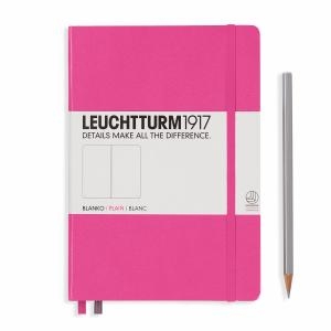 Leuchturm A5 Medium New Pink Plain Hardcover Notebook 