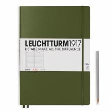 Leuchtturm A4+ Master Slim Army Ruled Hardcover Notebook