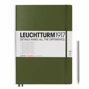 Leuchtturm A4+ Master Slim Army Squared Hardcover Notebook