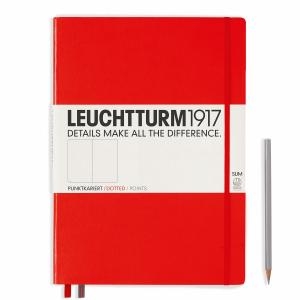Leuchtturm A4+ Master Slim Dotted Red Notebook 