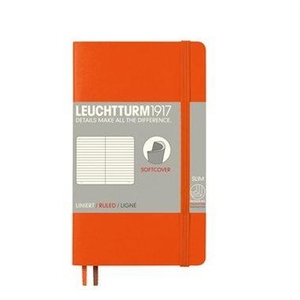 Leuchtturm A6 pocket orange ruled softcover notebook