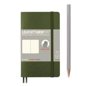 Leuchtturm A6 pocket army plain softcover notebook
