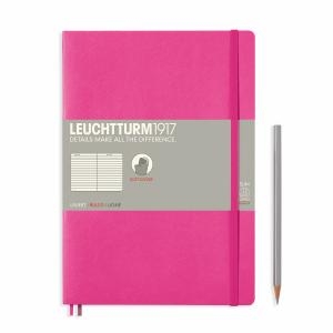 Leuchtturm B5 New Pink Ruled Softcover Notebook 