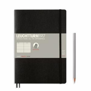 Leuchtturm B5 Black Ruled Softcover Notebook 