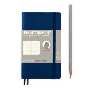 Leuchtturm A6 pocket navy dotted softcover notebook