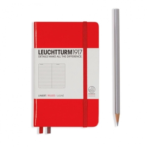 Leuchtturm B5 red ruled softcover notebook
