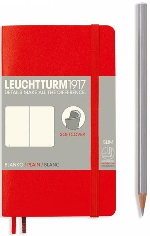 Leuchtturm A6 pocket red plain softcover notebook