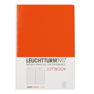Leuchtturm A5 jottbook medium orange ruled softcover notebook