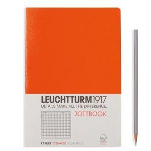 Leuchtturm A5 jottbook medium orange squared softcover notebook