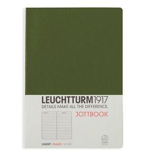 Leuchtturm A5 jottbook medium army ruled softcover notebook