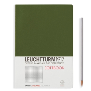 Leuchtturm A5 jottbook medium army squared softcover notebook