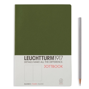 Leuchtturm A5 jottbook medium army plain softcover notebook