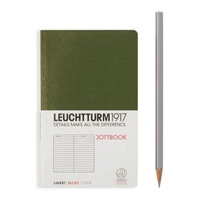 Leuchtturm A6 pocket army ruled jottbook softcover notebook