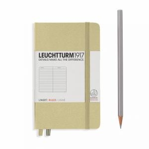 Leuchtturm A6 Pocket Sand Ruled Hardcover Notebook