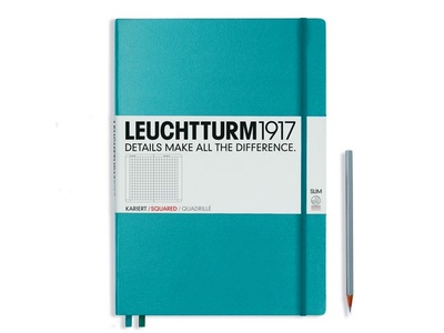 Leuchtturm A4+ Master Slim Nordic Blue Squared Hardcover Notebook 
