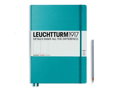 Leuchtturm A4+ Master Slim Nordic Blue Plain Hardcover Notebook 