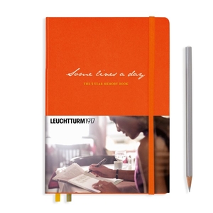 Leuchtturm A5 Medium Some Lines A Day Orange 5 Years Hardcover Notebook 